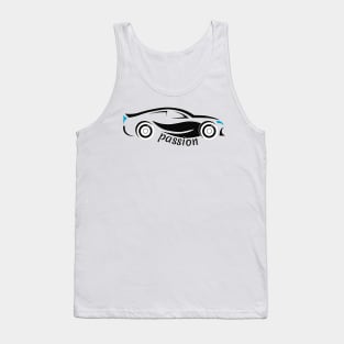 Cars Passion Black T-Shirt Tank Top